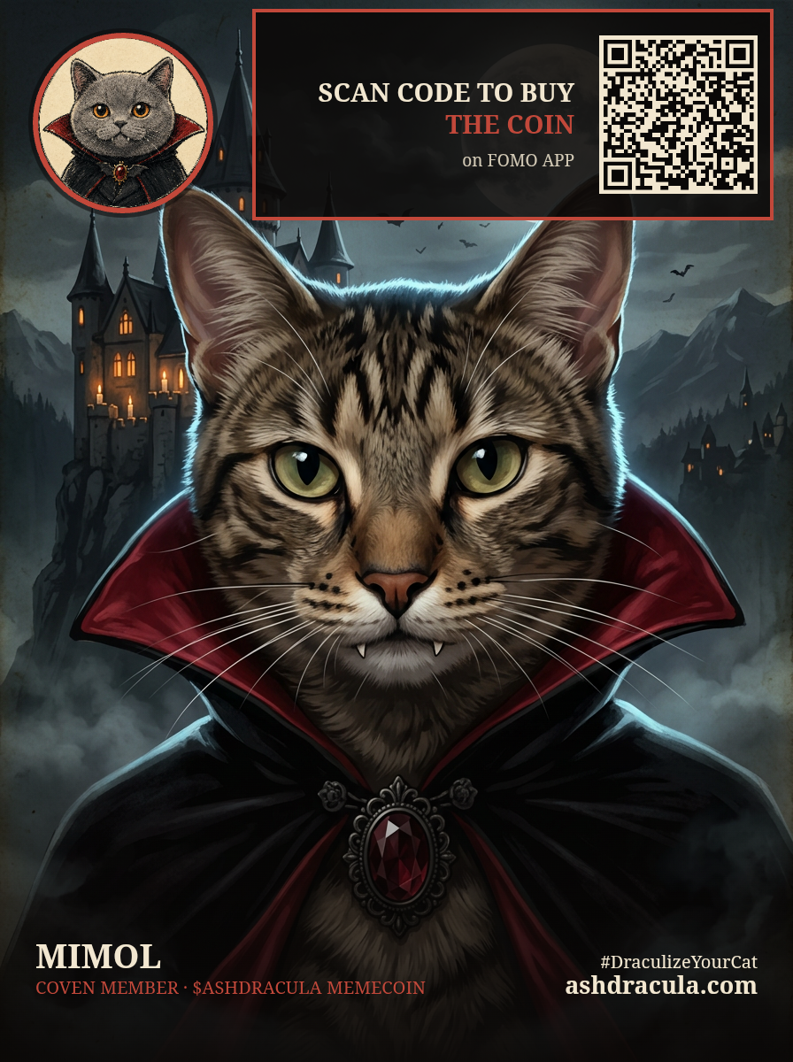 Mimol as a Dracula Cat