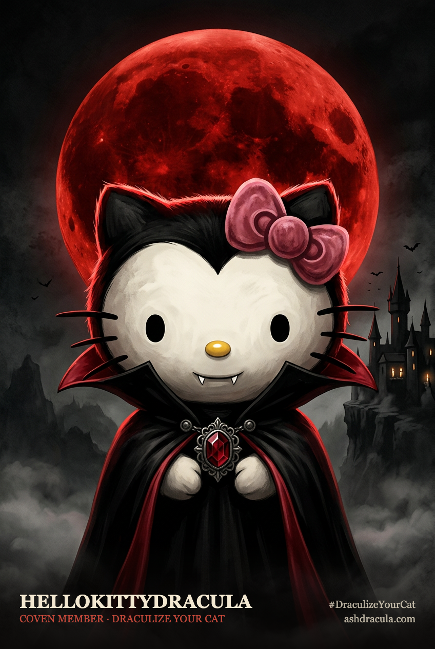 HELLOKITTYDRACULA as a Dracula Cat