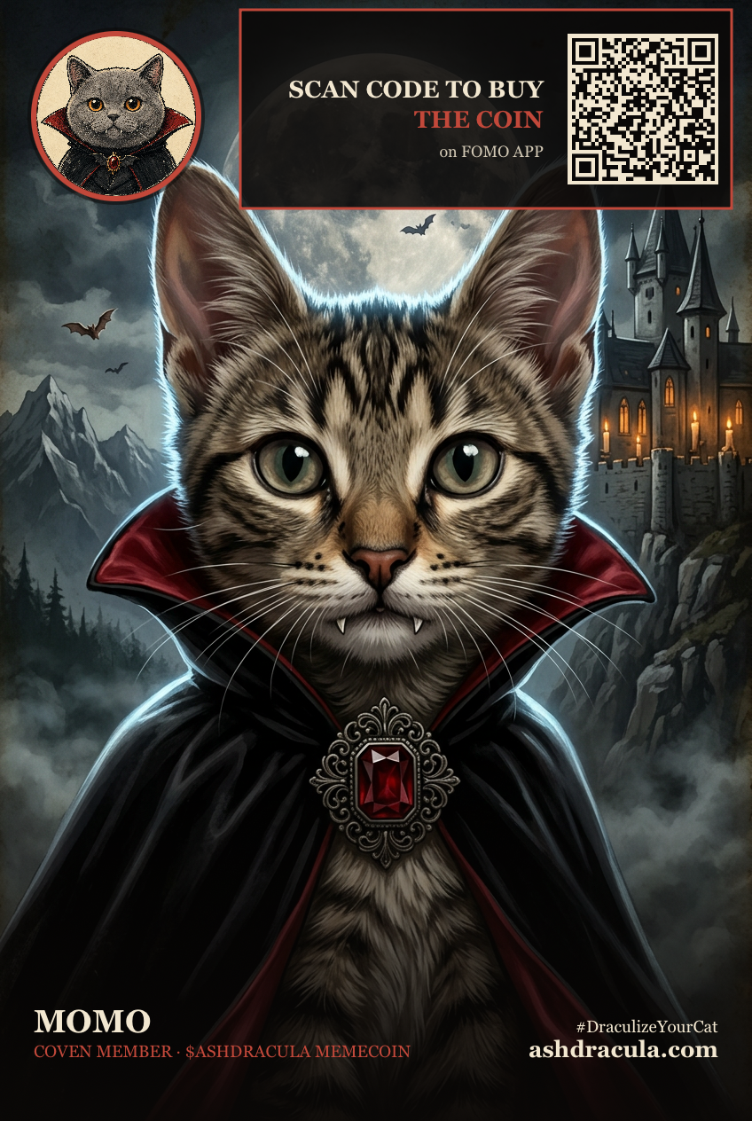 Momo as a Dracula Cat