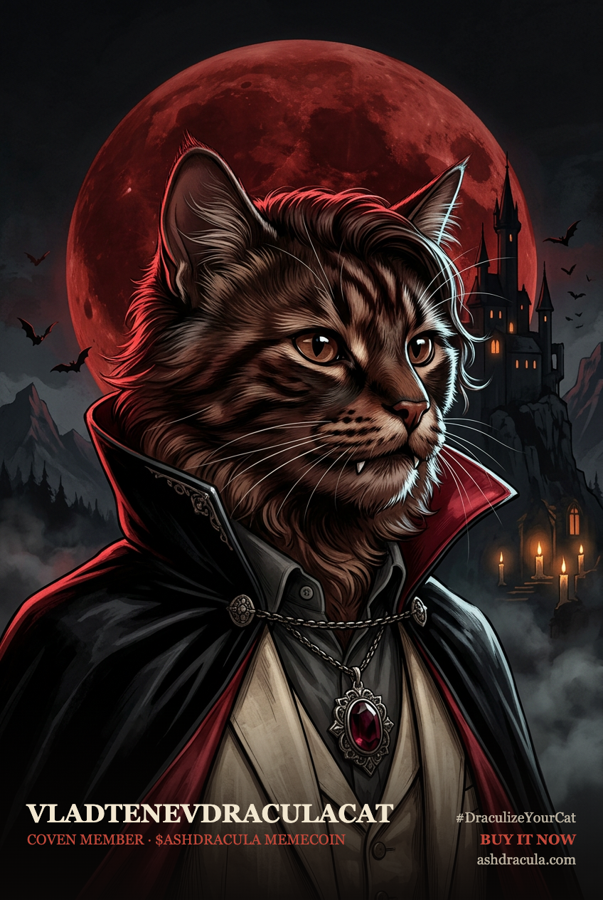 VladTenevDraculaCat as a Dracula Cat