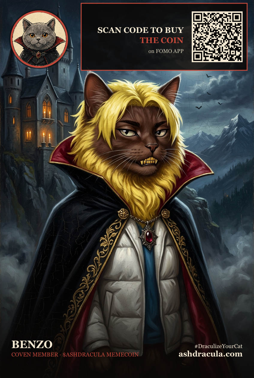 BENZO as a Dracula Cat
