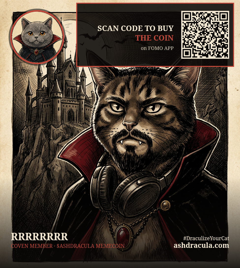 rrrrrrrr as a Dracula Cat