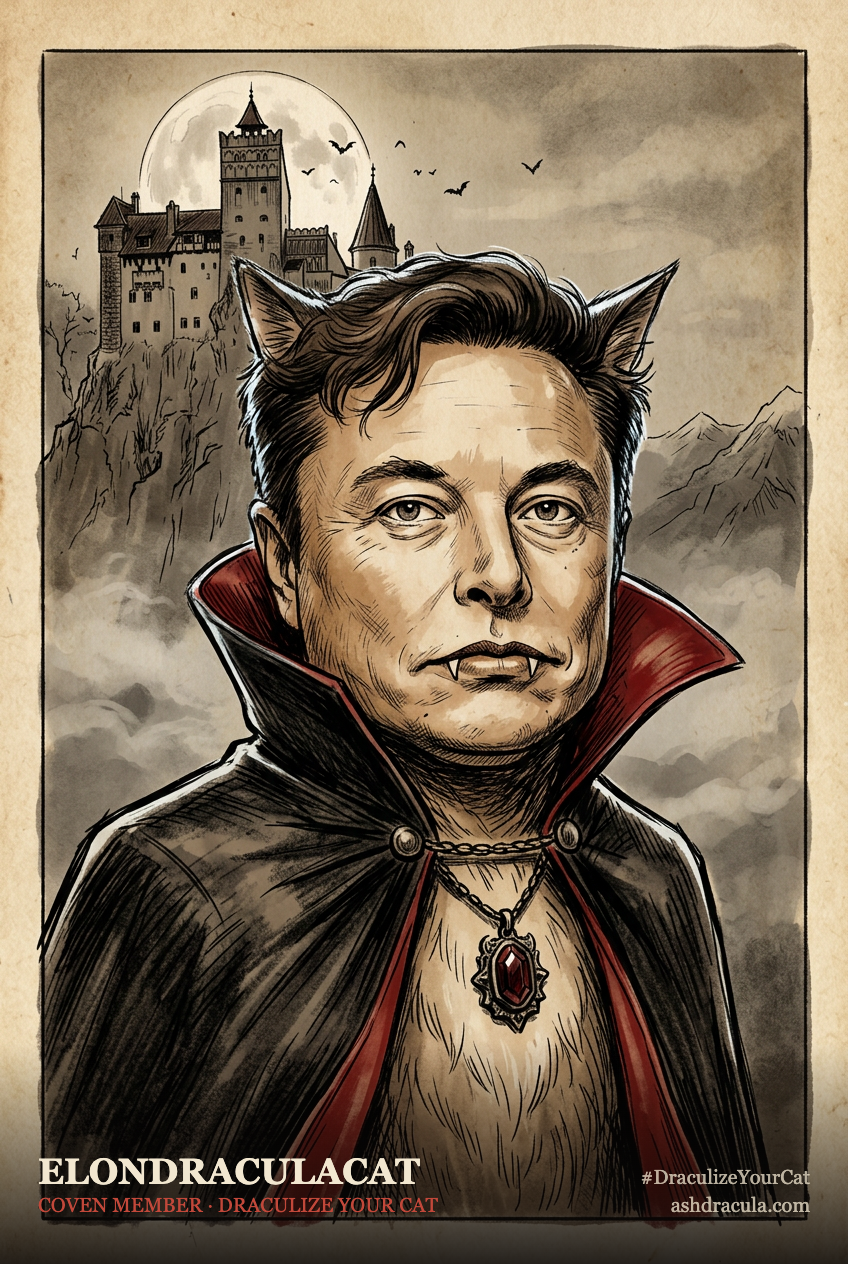ElonDraculaCat as a Dracula Cat