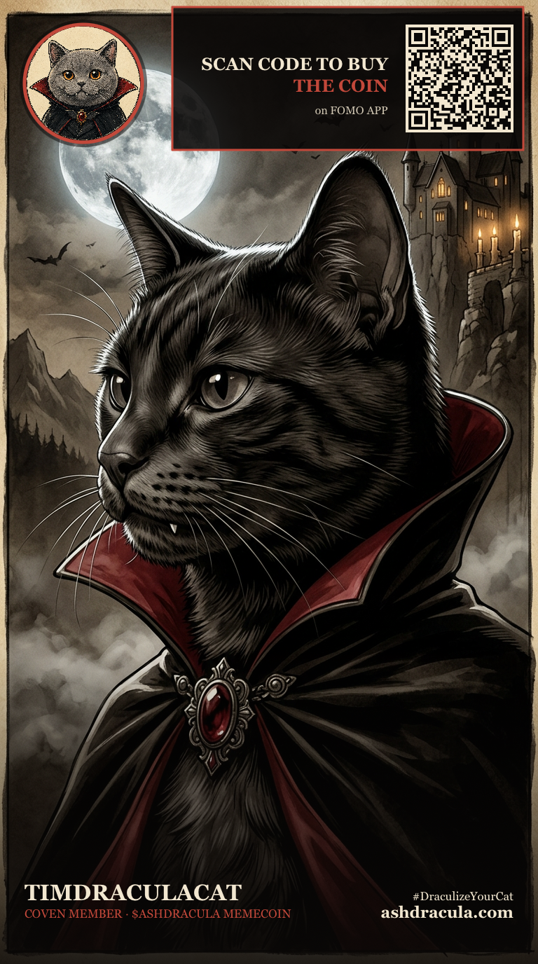 TimDraculaCat as a Dracula Cat