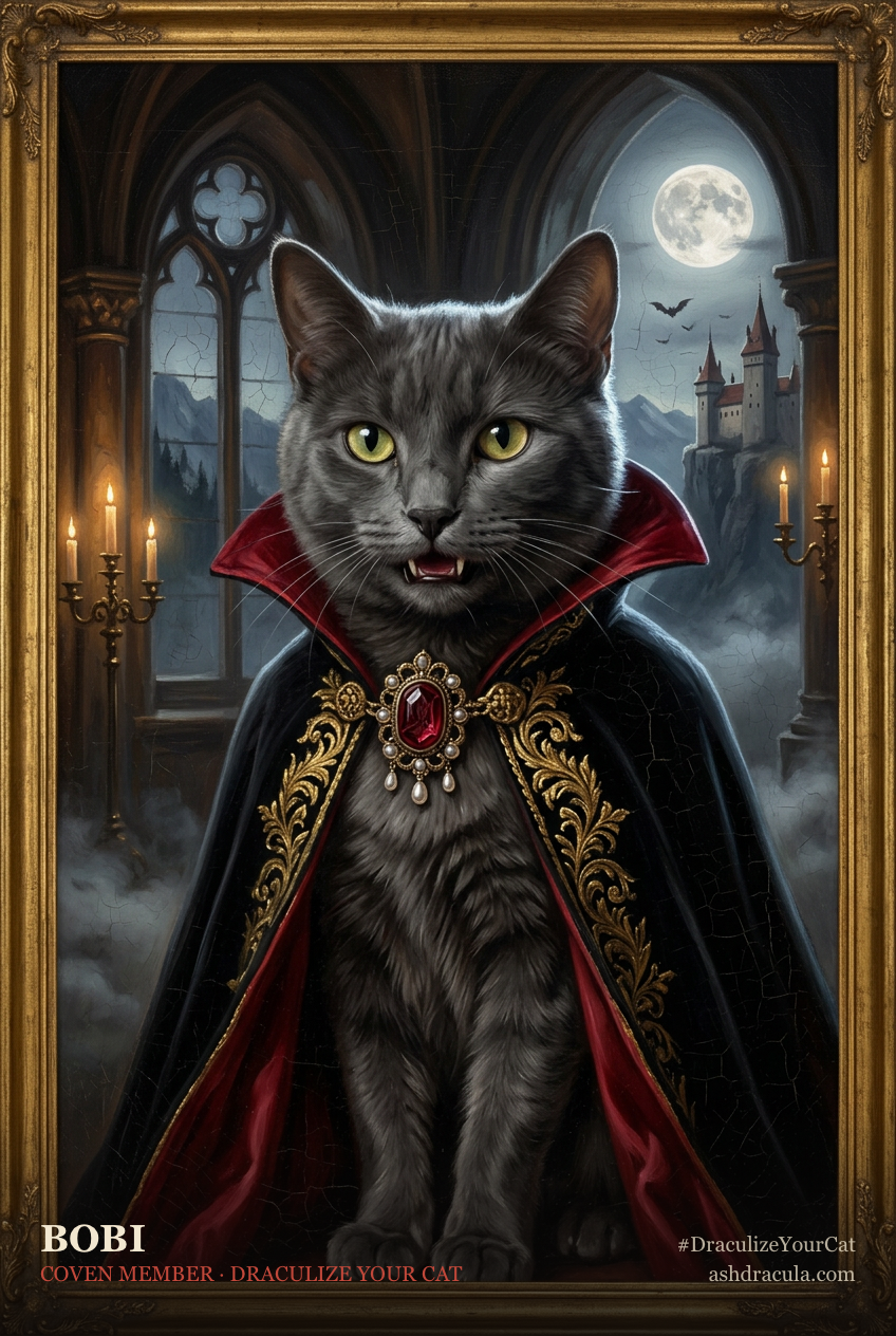 Bobi as a Dracula Cat