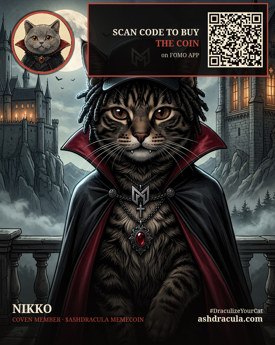 Nikko as a Dracula Cat