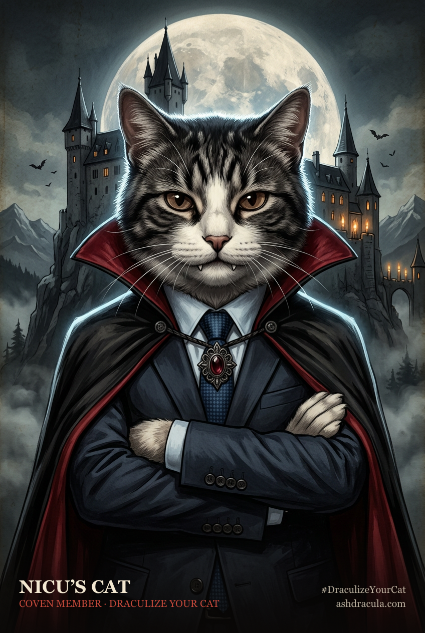 Nicu’S Cat as a Dracula Cat