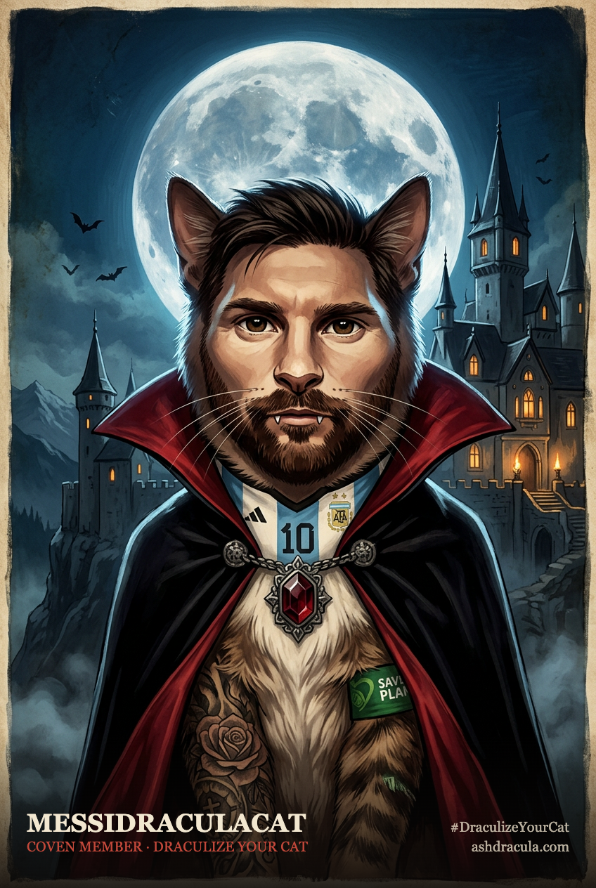 MessiDraculaCAT as a Dracula Cat