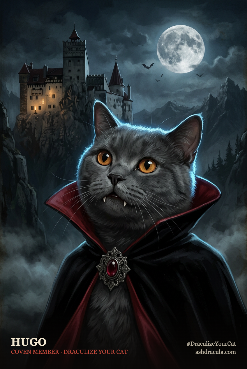 Hugo as a Dracula Cat