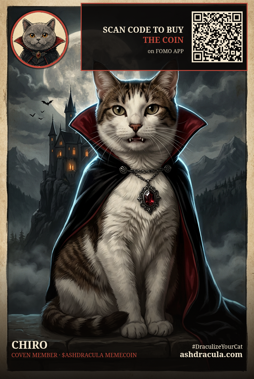 Chiro as a Dracula Cat
