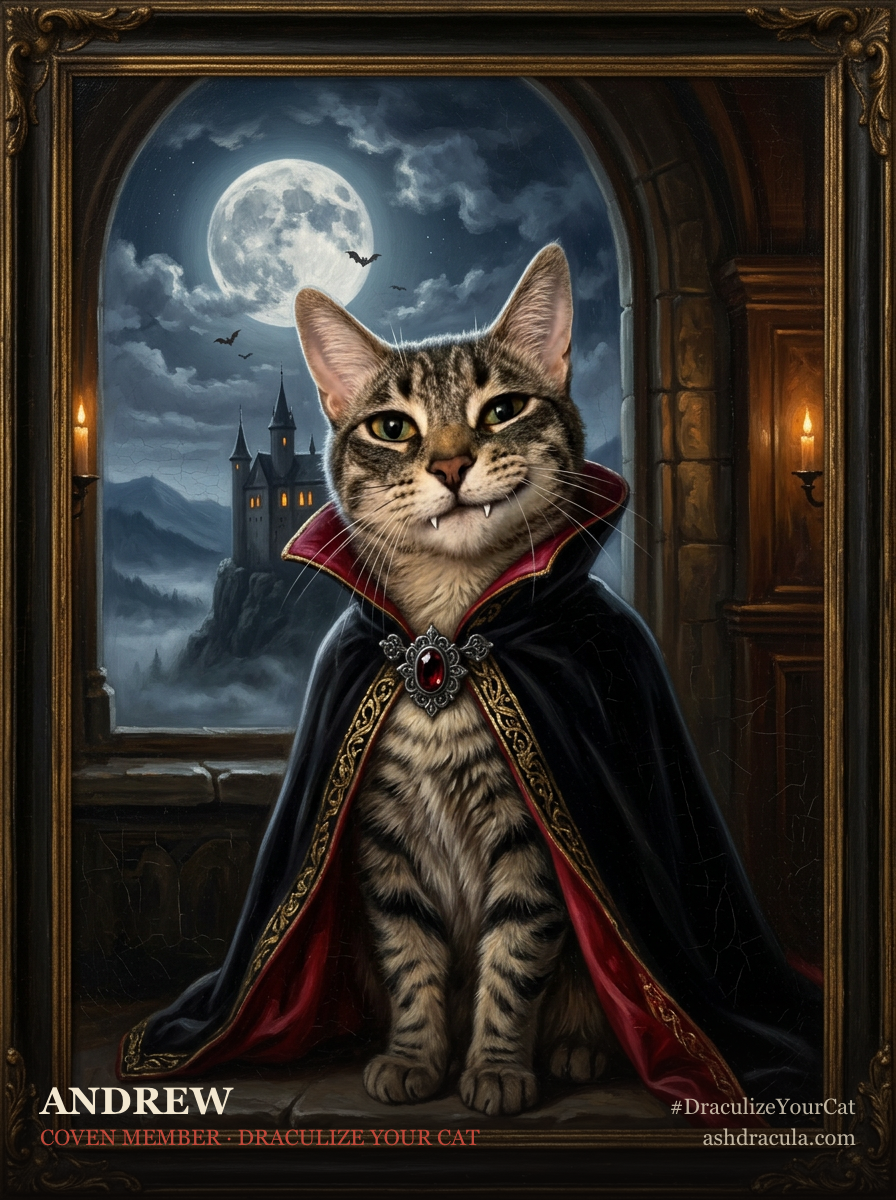 Andrew as a Dracula Cat