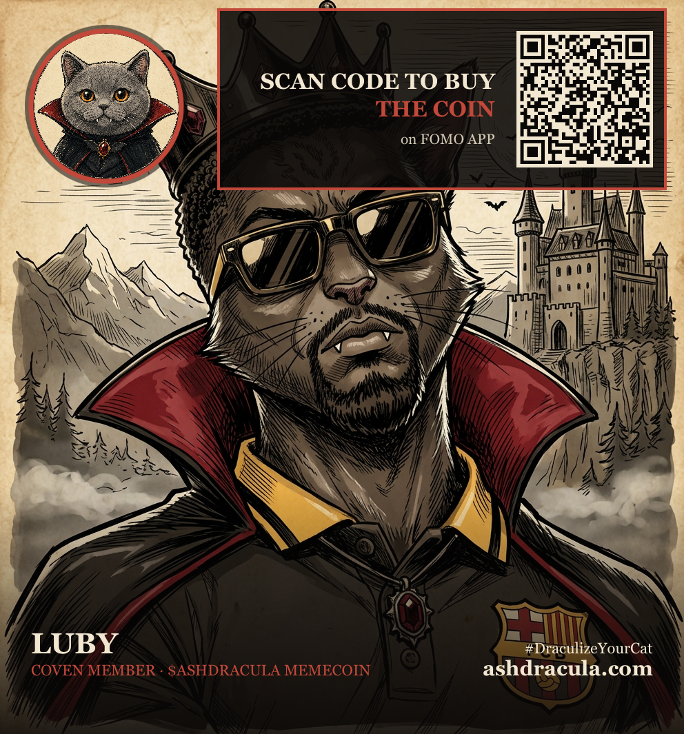 Luby as a Dracula Cat