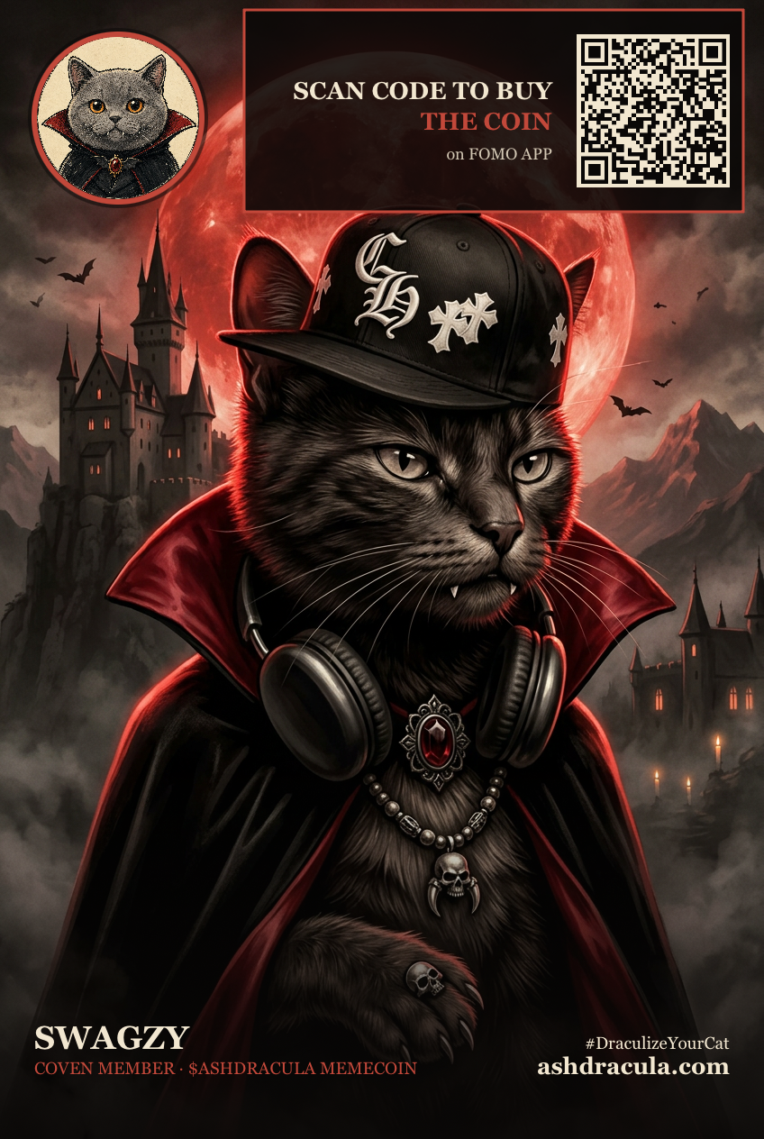 Swagzy as a Dracula Cat