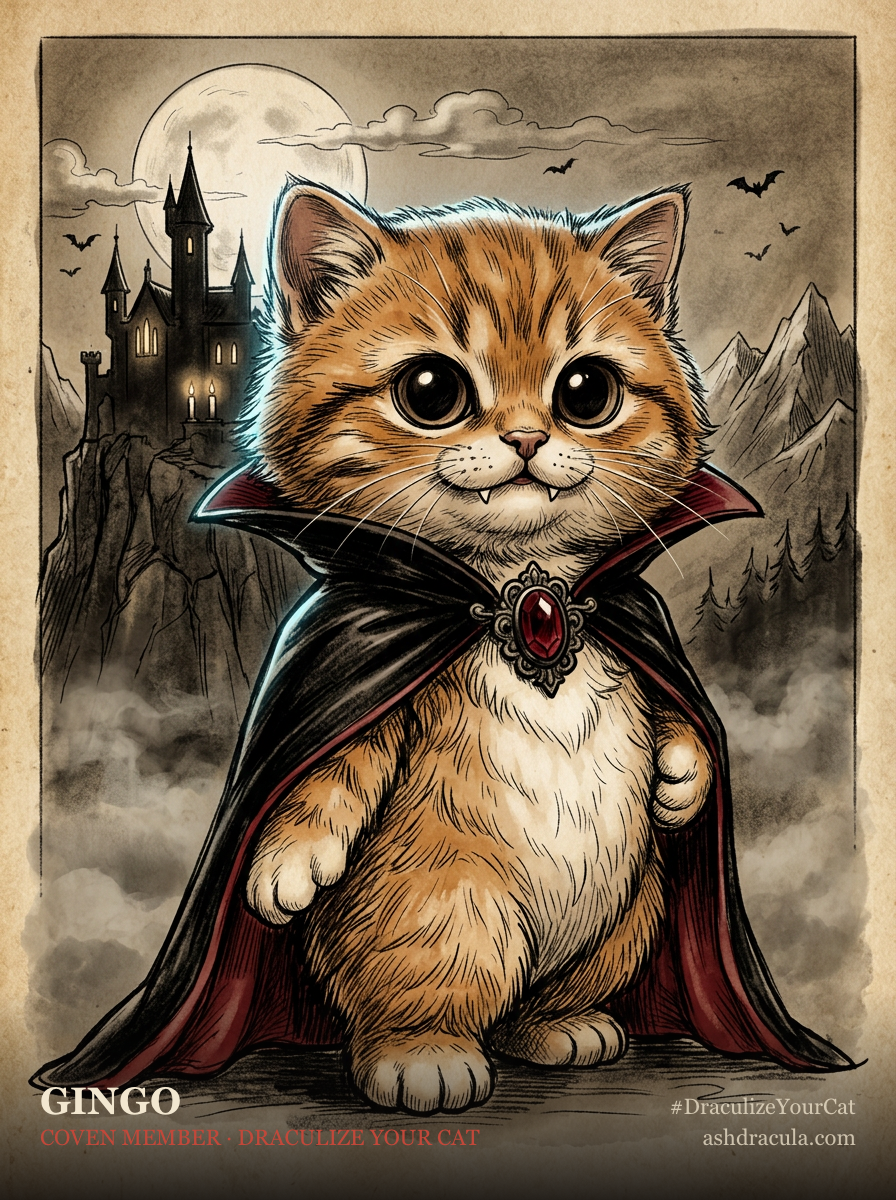 Gingo as a Dracula Cat