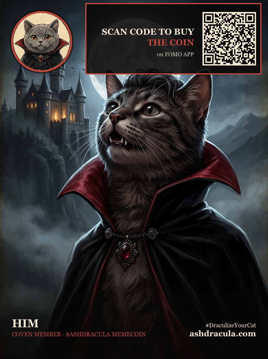 him as a Dracula Cat