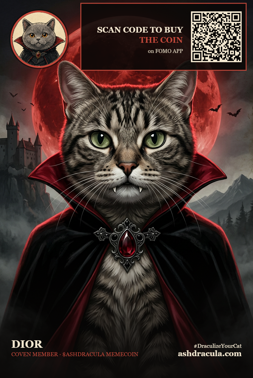 DIOR as a Dracula Cat