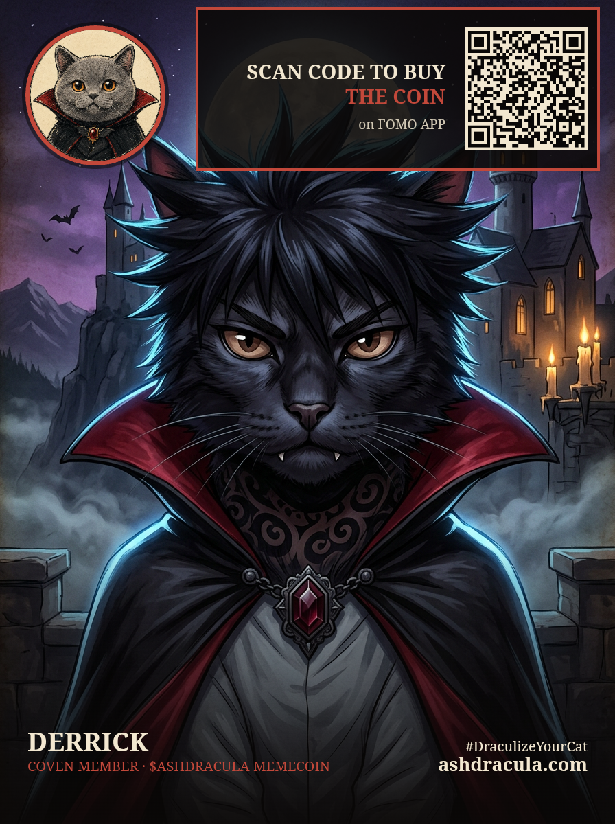 Derrick as a Dracula Cat