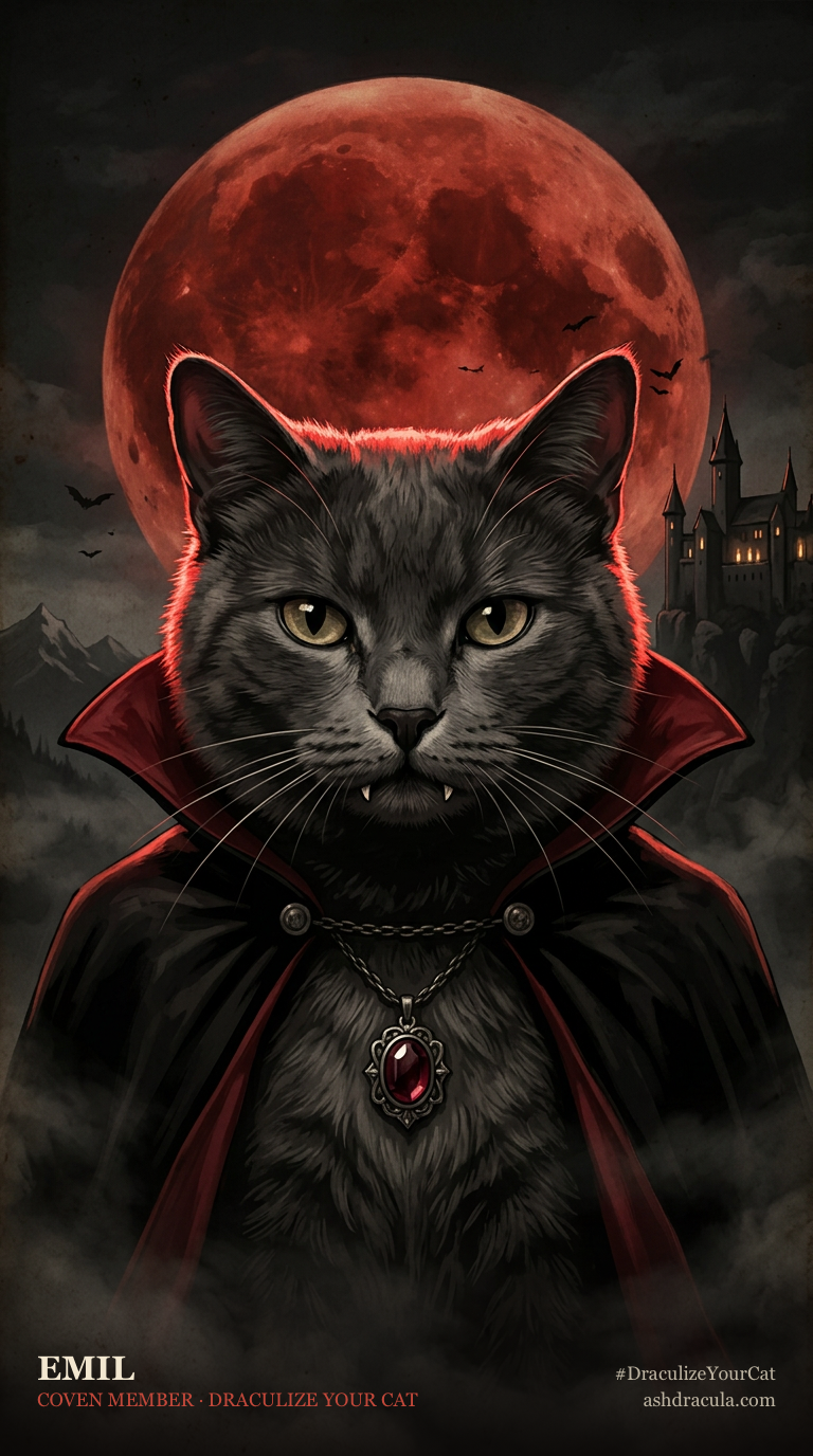 Emil as a Dracula Cat