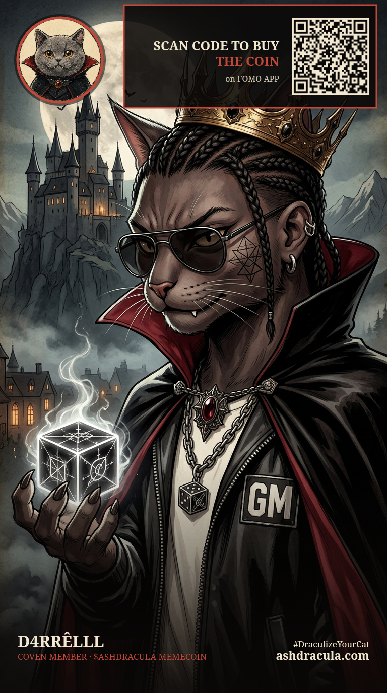 D4RRÊLLL as a Dracula Cat