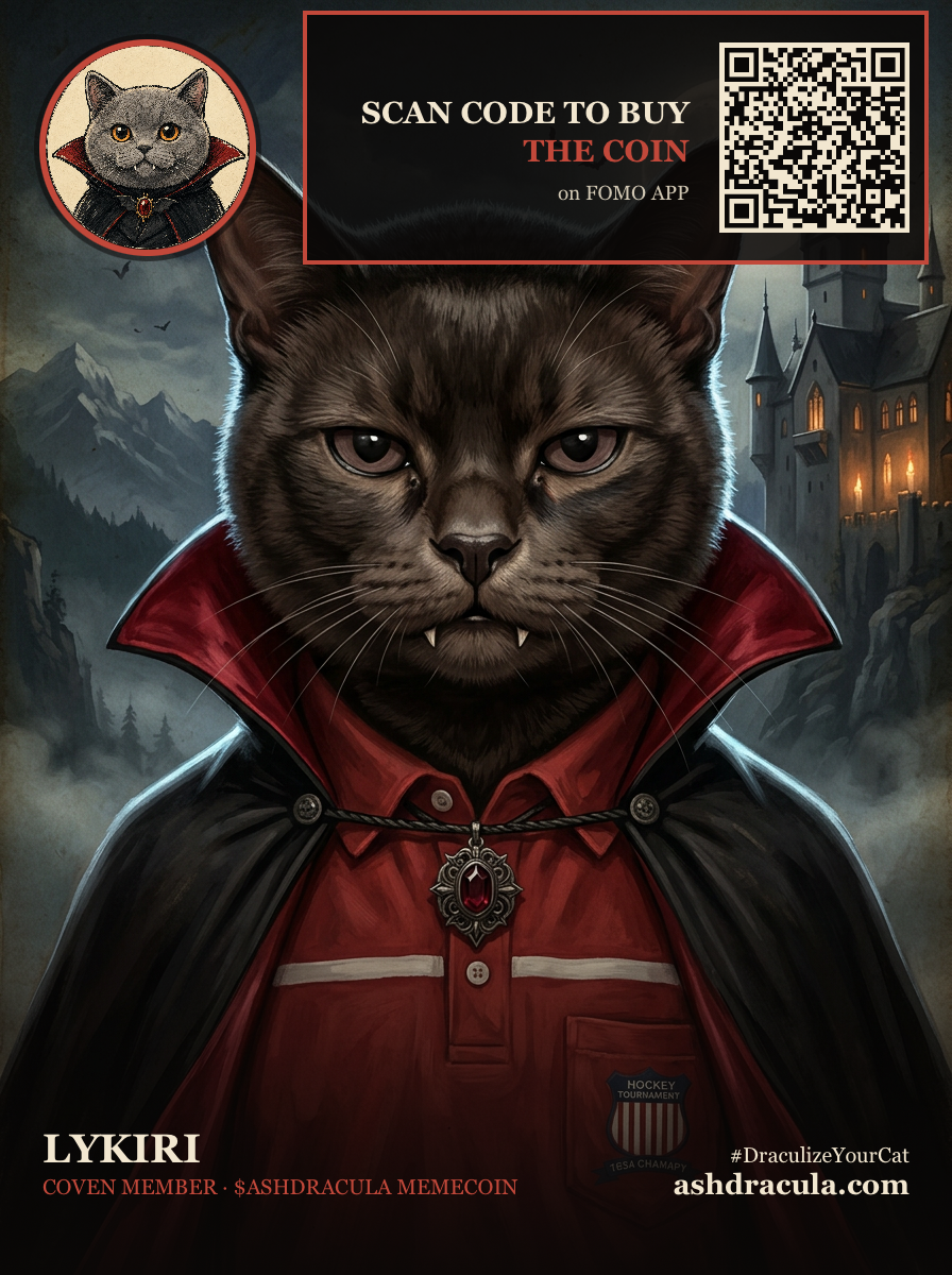 Lykiri as a Dracula Cat