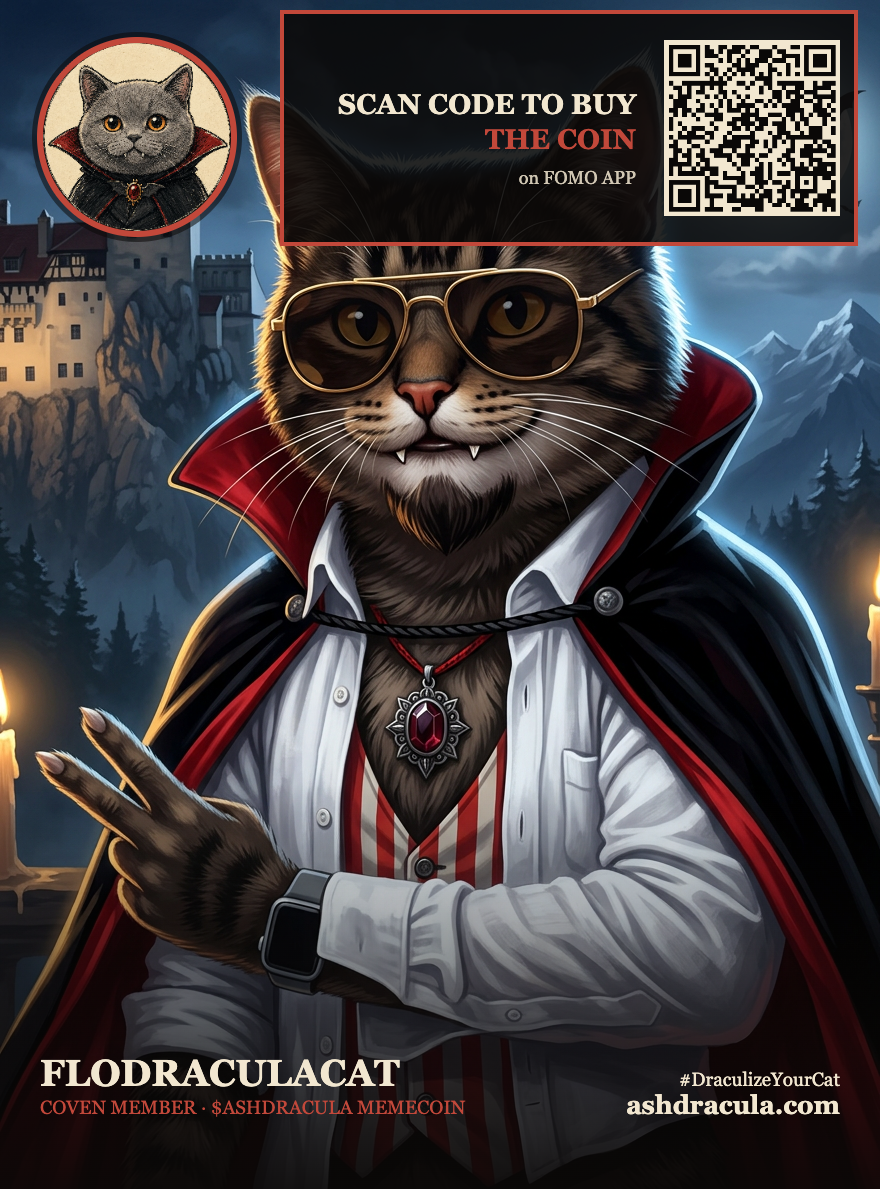 FloDraculaCat as a Dracula Cat