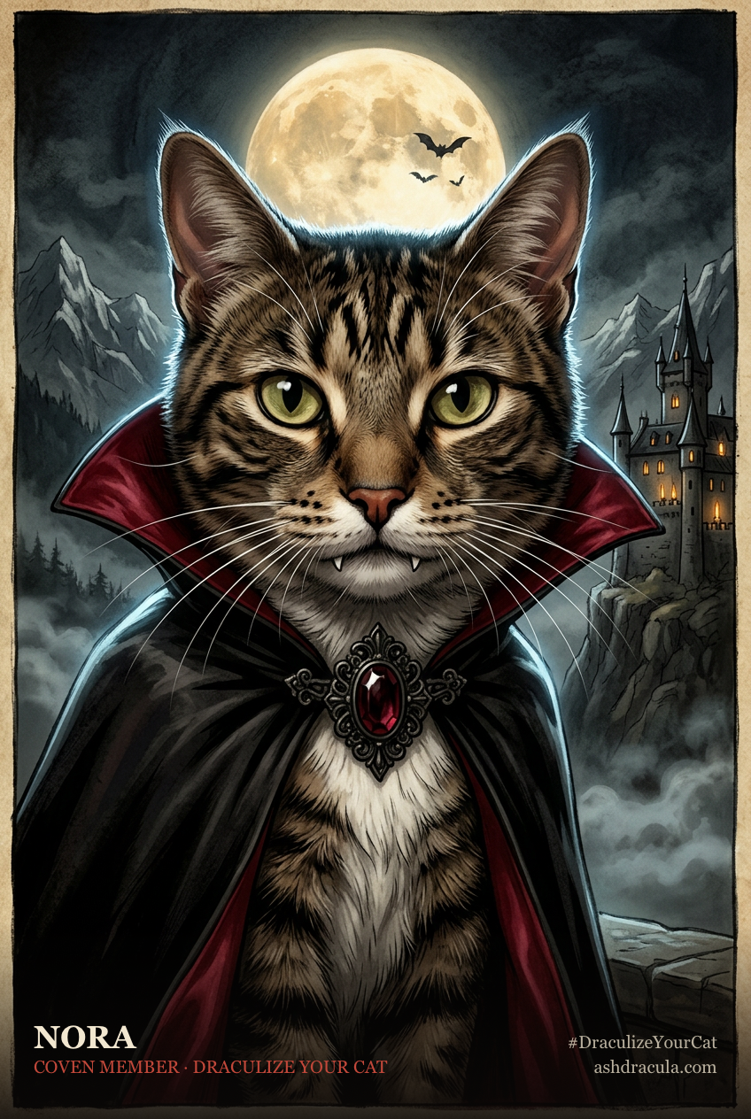 Nora as a Dracula Cat
